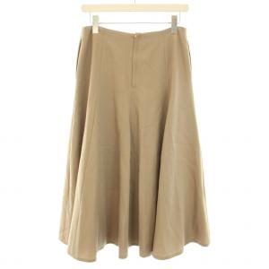 Deuxieme Classe 23AW エンゲイジング Engaging スカート ロング ミモレ フレア ウール 38 M ベージュ