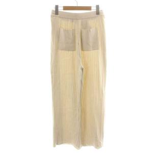 TICCA ニットパンツ イージーパンツ リブ F ベージュ