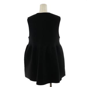 UNITED ARROWS フリルニットベスト 前開き 黒 ブラック 1518-106-1575