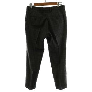 INCOTEX パンツ スラックス ジッパーフライ ウール チェック柄 42 XS 茶 ブラウン