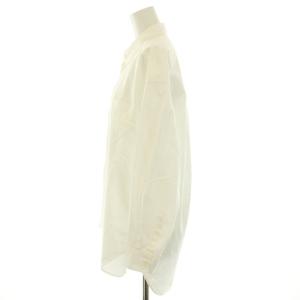 Spick&Span 23AW 50コットンオーバーシャツ ブラウス 長袖 F 白 ホワイト 23050200208030