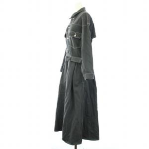 Graphpaper ベルテッドデニムドレス Belted Denim Dress ワンピース ロング 長袖 00 XS グレー GL213-60159B
