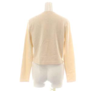 EPOCA ニットカーディガン 長袖 クルーネック ビジュー ビーズ装飾 40 M ベージュ