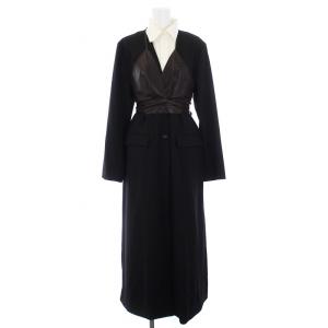 21AW コンビワンピース 長袖 ロング フェイクレイヤード M 黒 ブラック 02120540540
