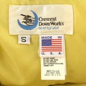 Crescent Down Works ダウンベスト ナイロン USA製 S イエローベージュ