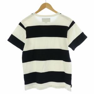 NEIGHBORHOOD Tシャツ カットソー ボーダー コットン 半袖 3 L 黒 ブラック 白 ホワイト
