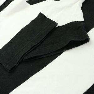 NEIGHBORHOOD Tシャツ カットソー ボーダー コットン 半袖 3 L 黒 ブラック 白 ホワイト