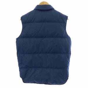 WOOLRICH 80s ヴィンテージ ダウンベスト ナイロン ロゴボタン S 紺 ネイビー