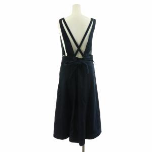 BLUE LABEL CRESTBRIDGE ワンピース ミモレ ロング コットン 36 S インディゴブルー