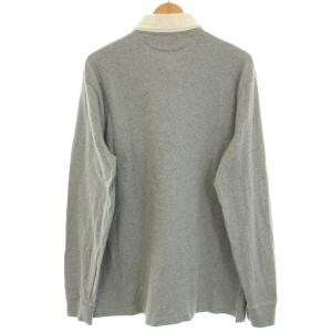 POLO RALPH LAUREN ポロシャツ 長袖 ロゴ刺繍 ワンポイント L グレー