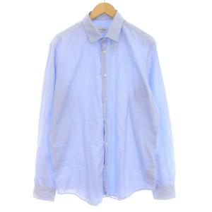 カジュアルシャツ ガンチーニ 長袖 XL 水色 ライトブルー