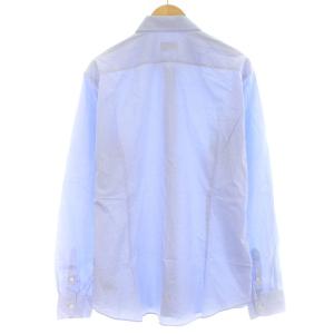 Salvatore Ferragamo カジュアルシャツ チェーン柄 長袖 XL 水色 ライトブルー