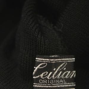 Leilian ツイード ニット カーディガン ウール 長袖 13 M相当 黒 ブラック