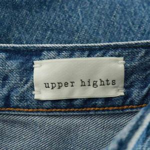 upper hights THE ISABEL FLOW LONG ワイドテーパード デニムパンツ ジーンズ ジーパン ジッパーフライ 26 M 水色