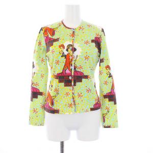 Christian Dior boutique ガリアーノ期カーディガン 長袖 総柄 和 舞妓 F40  2A12176488