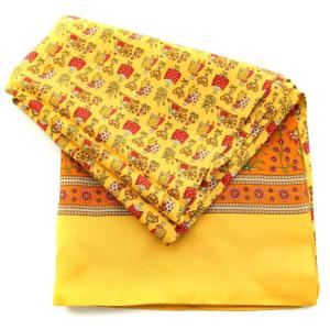 Salvatore Ferragamo ストール ロゴ 花柄 シルク 黄色 イエロー