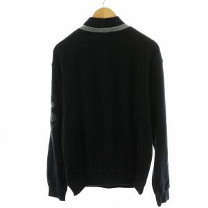 KENZO GOLF ニット セーター ハーフジップ 刺繍 ゴルフウェア 4 L 黒 ブラック