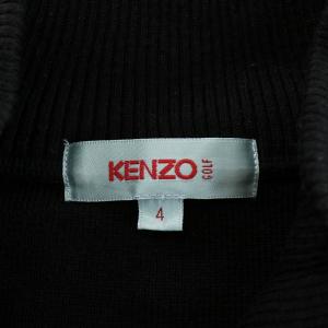 KENZO GOLF ニット セーター ハーフジップ 刺繍 ゴルフウェア 4 L 黒 ブラック