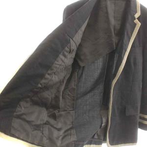 COMME des GARCONS HOMME PLUS AD2007 08SS Super Imposition期 テーラードジャケット シングル 背抜き ウール バイカラー S