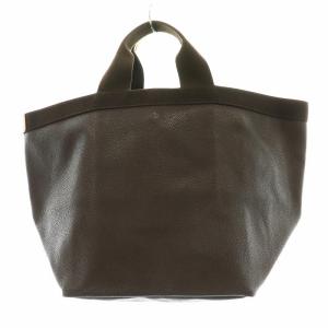 Hervé Chapelier 725GP リュクス舟型 トートバッグ ハンドバッグ コーテッドキャンバス レザー ブラウン