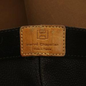 Hervé Chapelier 725GP リュクス舟型 トートバッグ ハンドバッグ コーテッドキャンバス レザー ブラウン