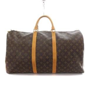 LOUIS VUITTON キーポル50 ボストンバッグ ハンド モノグラム レザー ブラウン M41426