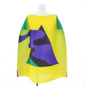 PLEATS PLEASE ISSEY MIYAKE イッセイミヤケ 田中一光 ピラミッドシリーズ プリーツ チュニック ボートネック マルチカラー