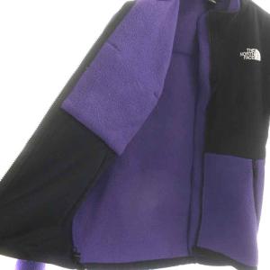 THE NORTH FACE デナリジャケット DENALI JACKET ブルゾン ジップアップ フリース 切替 ロゴ刺繍 スタンドカラー M 紫 パープル