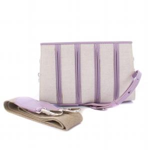 ホイットニー 2WAY ショルダーバッグ クラッチバッグ セカンドバッグ キャンバス レザー アイボリー