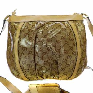 GUCCI アビー GGクリスタル コーティング ショルダーバッグ