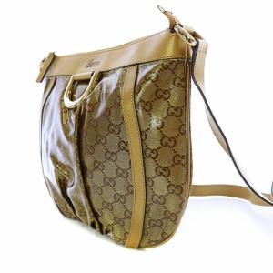 GUCCI アビー GGクリスタル コーティング ショルダーバッグ