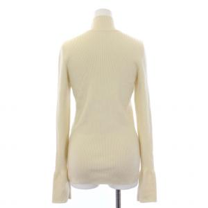 nagonstans 21AW ニット セーター 長袖 ハーフジップ ハイネック リブ ウール ナイロン M アイボリー 470EA170-1500