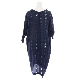 mina perhonen chiyo ワンピース チュニック 36 ネイビー ts3174