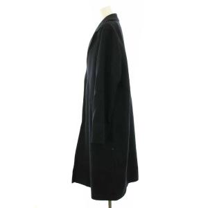 Leilian チェスターコート ウール 比翼ボタン 15+ XXL 黒 ブラック