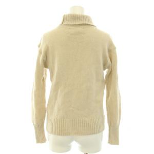 MHL. 23AW ニット セーター タートルネック 長袖 ハイゲージ ウール 麻混 リネン混 2 M ベージュ