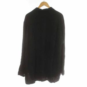 YOHJI YAMAMOTO COSTUME D'HOMME オープンカラーシャツ ロング 長袖 黒 ブラック