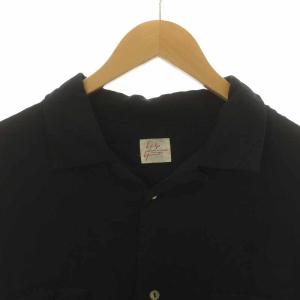 YOHJI YAMAMOTO COSTUME D'HOMME オープンカラーシャツ ロング 長袖 黒 ブラック