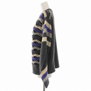 TOGA PULLA 23AW スリットボーダーニットプルオーバー SLIT BORDER KNIT PULLOVER セーター 長袖 36 S