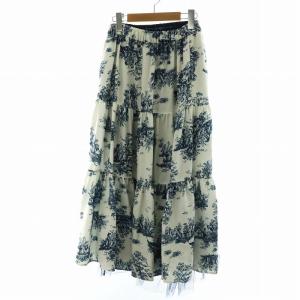 Ameri VINTAGE UNDRESSED 19AW AVA TULLE DOCKING SKIRT フレアスカート ミモレ ロング S 白 ホワイト