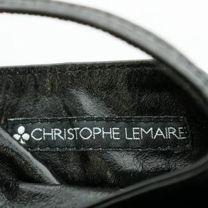 Christophe Lemaire ショルダーバッグ ポーチ レザー 黒 ブラック