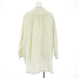 nest Robe 21SS リネンサクラ染めブラウス シャツ チュニック 長袖 F 緑 グリーン 01221-1182