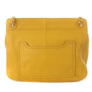 TORY BURCH ショルダーバッグ レザー フラップ ロゴ チェーンショルダー 黄色 イエロー