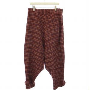 VIVIENNE WESTWOOD MAN マジェスティックチェックパンツ サルエルパンツ ボタンフライ 48 M 赤 レッド 209027