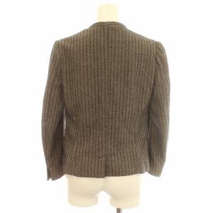 ISABEL MARANT ETOILE ノーカラー ジャケット ヘリンボーン ウール 1 S ベージュ 黒