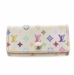 ミュルティクレ4 モノグラム マルチカラー キーケース 白 ホワイト M93731