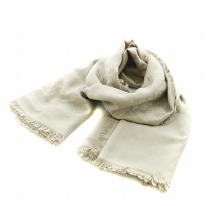 ショールモノグラム LV ストール フリンジ シルク グレー M71336