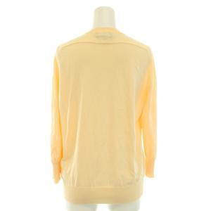 Drawer 18Gクルーネック8分袖ニット セーター ハイゲージ コットン 絹混 シルク混 2 M クリーム