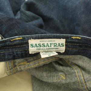 SASSAFRAS ショートパンツ ハーフパンツ デニム ジーンス ボタンフライ フォールリーフ M インディゴ