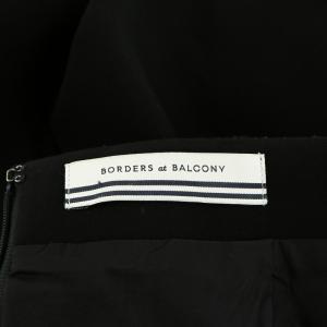 BORDERS at BALCONY フレアスカート ミモレ ロング 切替 38 M 黒 ブラック BD1921-3H-47