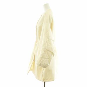 CASA FLINE 再生ポリエステル中綿コート ミドル丈 ノーカラー アウター F アイボリー 1204407076